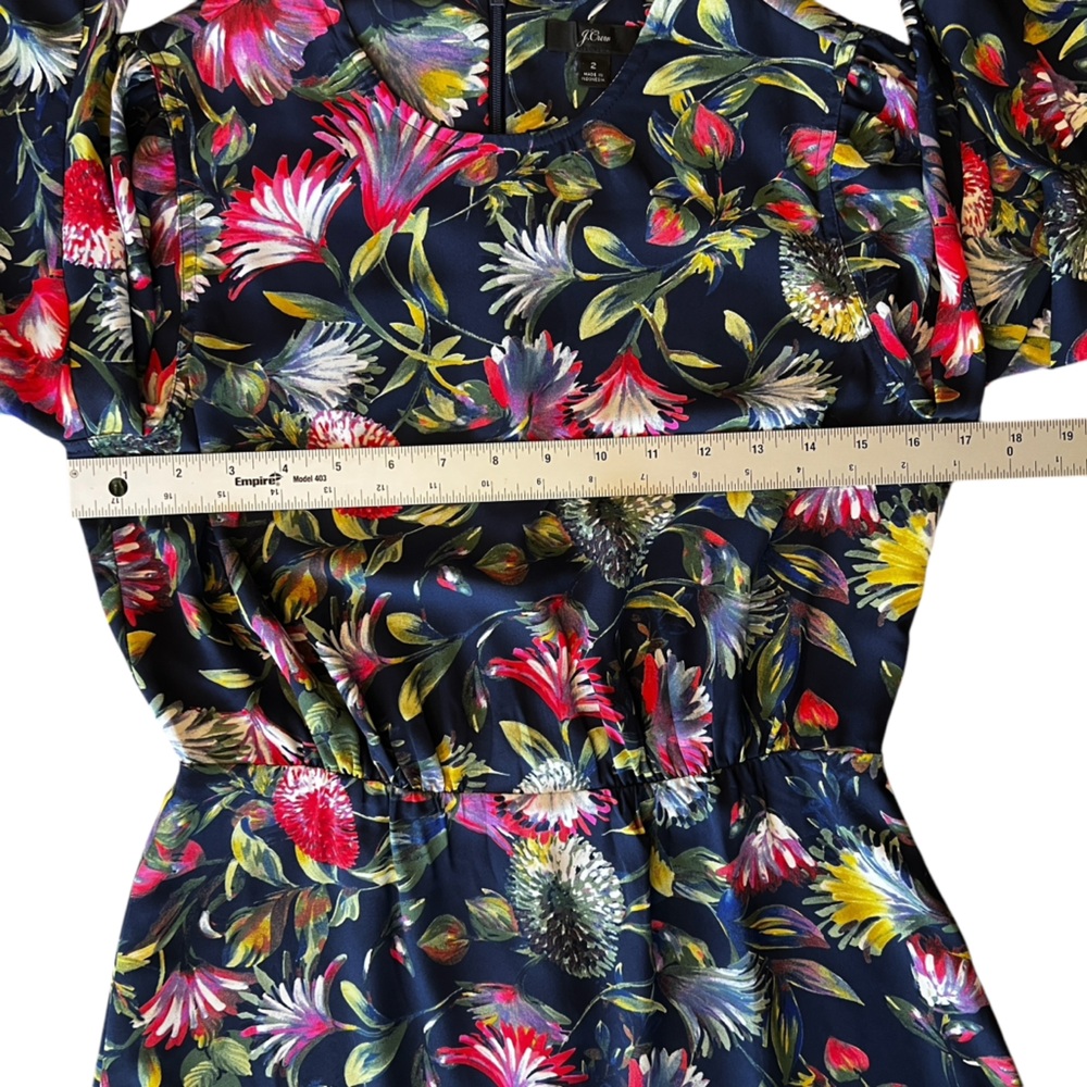 J.Crew Flouncy Hem Dress in Painted Floral - Size 2 - Picture 9 of 13